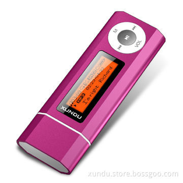Flash MP3 Player with 14 Hours Playback Time, Supports A-B Repeat Function